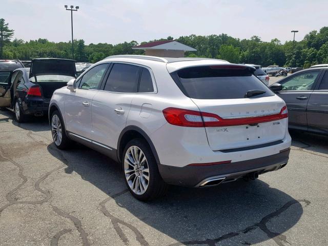 2LMTJ8LP4GBL82415 - 2016 LINCOLN MKX RESERV WHITE photo 3