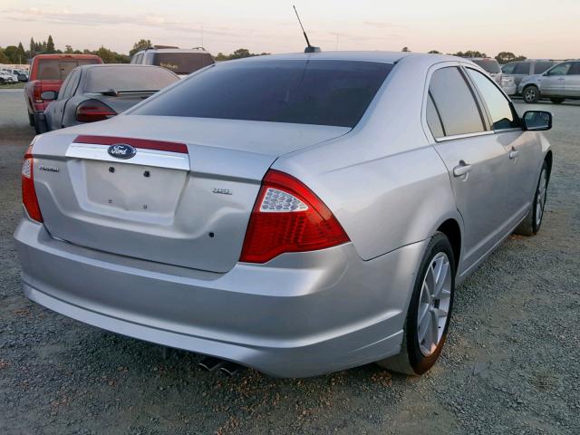 3FAHP0JA0CR310780 - 2012 FORD FUSION SEL SILVER photo 4