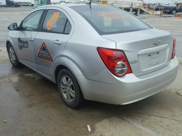 1G1JA5SH5C4114017 - 2012 CHEVROLET SONIC LS 银色 照片 3
