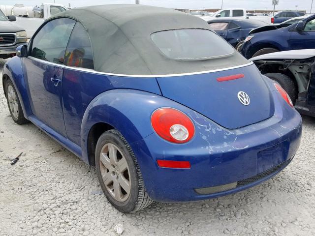 3VWRF31Y57M404430 - 2007 VOLKSWAGEN NEW BEETLE Mavi foto 3