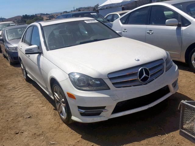 WDDGF4HB9DA822490 - 2013 MERCEDES-BENZ C 250 WHITE photo 1