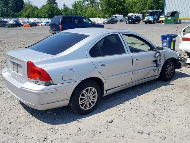 YV1RS612452469182 - 2005 VOLVO S60 SILVER photo 4