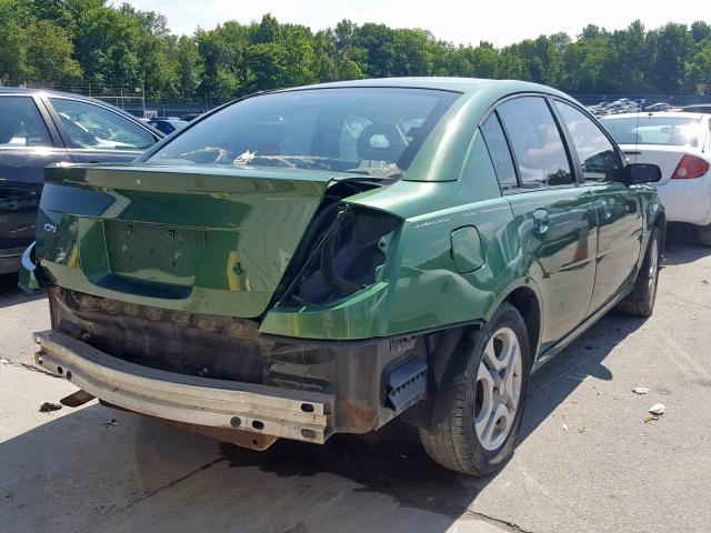 1G8AL52F64Z217543 - 2004 SATURN ION LEVEL GREEN photo 4