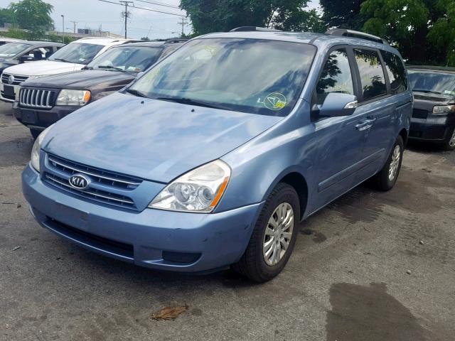 KNDMG4C79C6475077 - 2012 KIA SEDONA LX BLUE photo 2