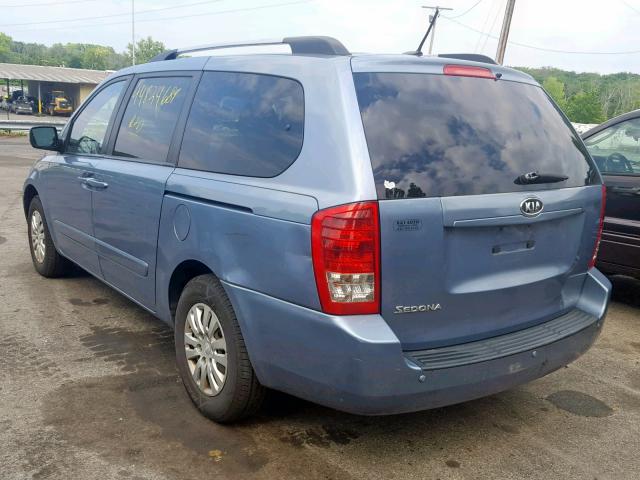 KNDMG4C79C6475077 - 2012 KIA SEDONA LX BLUE photo 3