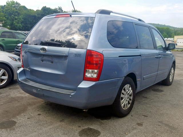 KNDMG4C79C6475077 - 2012 KIA SEDONA LX BLUE photo 4