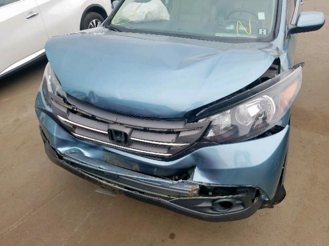 5J6RM4H7XDL066803 - 2013 HONDA CR-V EXL BLUE photo 9