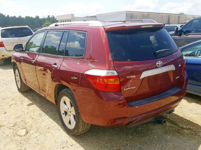 JTEES42A692151161 - 2009 TOYOTA HIGHLANDER RED photo 3