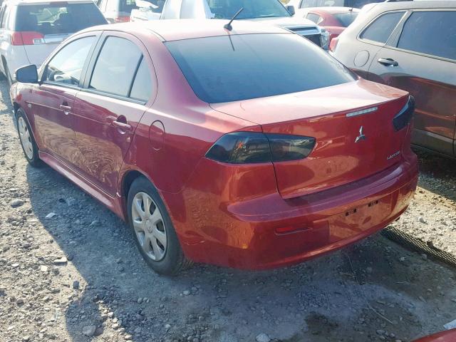 JA32U2FU8FU016529 - 2015 MITSUBISHI LANCER ES RED photo 3