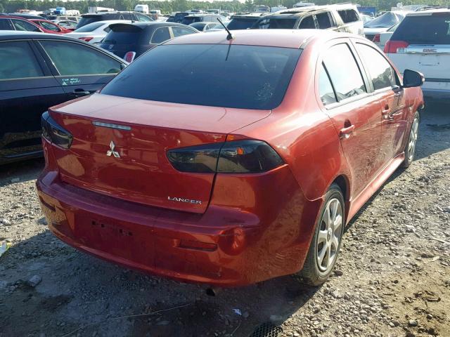 JA32U2FU8FU016529 - 2015 MITSUBISHI LANCER ES RED photo 4