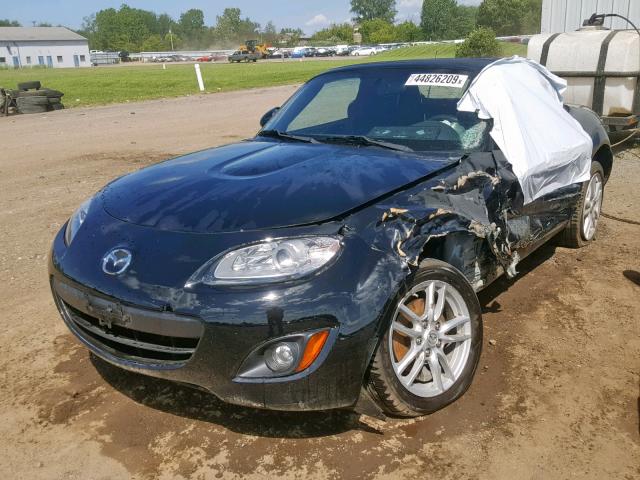 JM1NC25F390203760 - 2009 MAZDA MX-5 MIATA BLACK photo 2