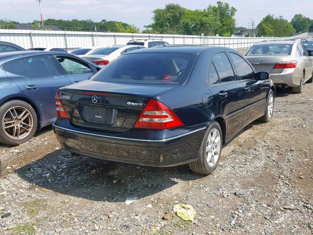 WDBRF87H37F879242 - 2007 MERCEDES-BENZ C 350 4MAT BLACK photo 4