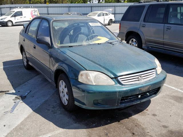 2HGEJ6610YH595141 - 2000 HONDA CIVIC BASE GREEN photo 1