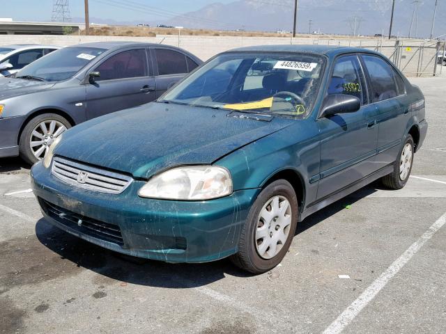 2HGEJ6610YH595141 - 2000 HONDA CIVIC BASE GREEN photo 2