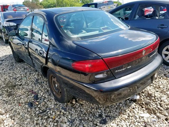 1MELM10P1VW651743 - 1997 MERCURY TRACER GS BLACK photo 3