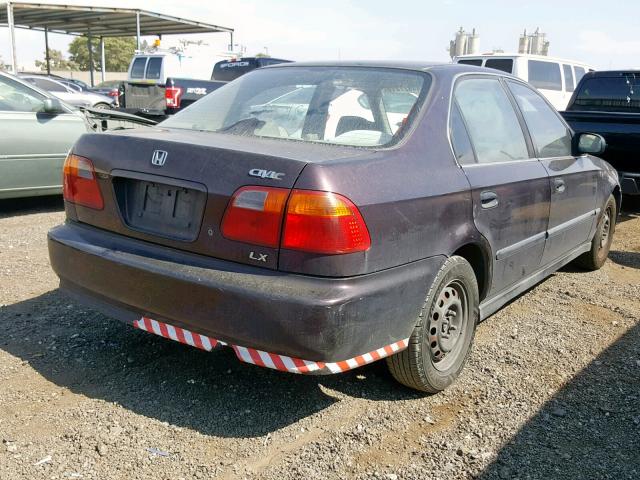 1HGEJ6675YL007161 - 2000 HONDA CIVIC LX BROWN photo 4