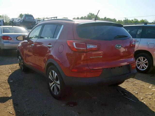 KNDPC3A23C7192615 - 2012 KIA SPORTAGE E RED photo 3