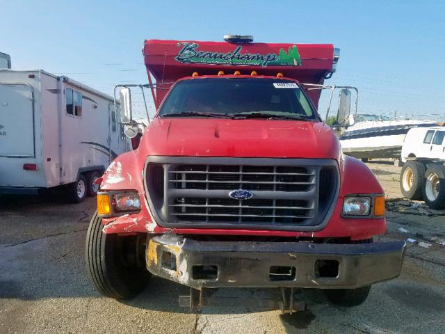 3FDWF65H6YMA13785 - 2000 FORD F650 SUPER RED photo 9