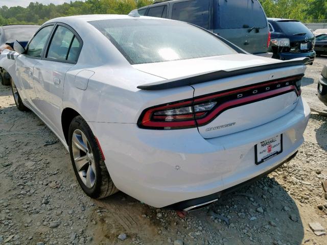 2C3CDXHG5JH155950 - 2018 DODGE CHARGER SX WHITE photo 3