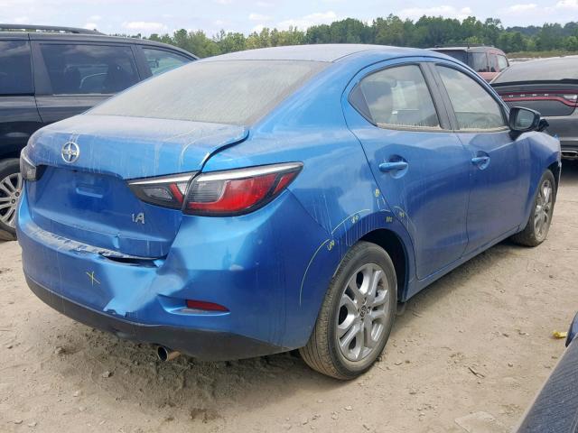 3MYDLBZV7GY138560 - 2016 TOYOTA SCION IA BLUE photo 4