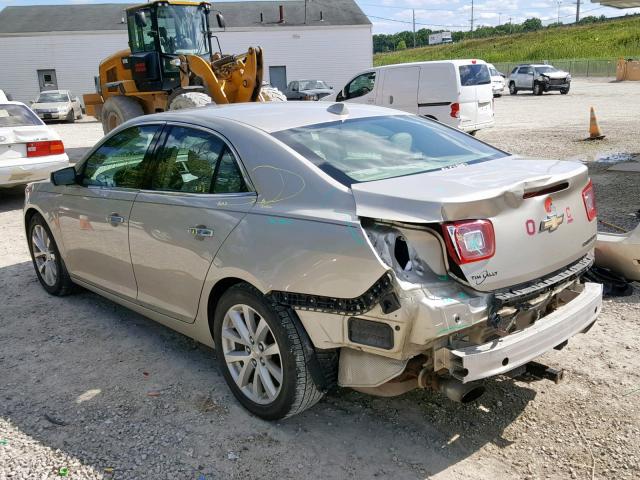 1G11H5SL1EF141710 - 2014 CHEVROLET MALIBU LTZ ოქროსფერი ფოტო 3