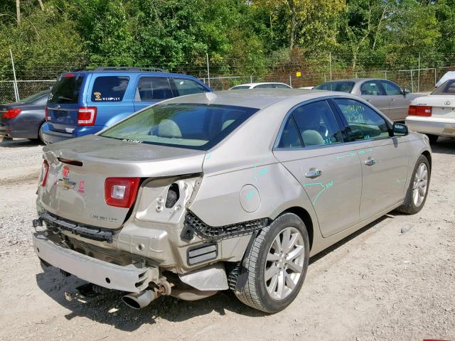 1G11H5SL1EF141710 - 2014 CHEVROLET MALIBU LTZ ოქროსფერი ფოტო 4