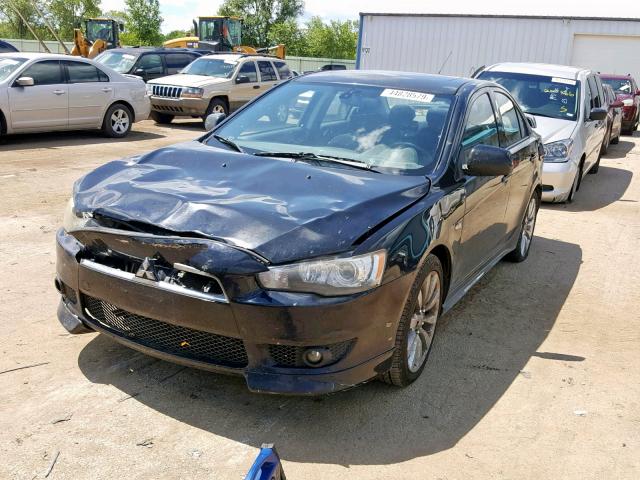 JA3AU86W09U027562 - 2009 MITSUBISHI LANCER GTS BLACK photo 2