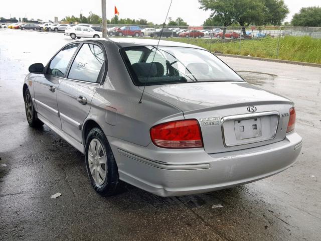 KMHWF25S13A866024 - 2003 HYUNDAI SONATA GL SILVER photo 3