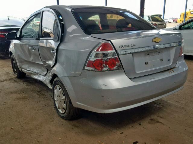 KL1TD56698B132790 - 2008 CHEVROLET AVEO BASE ვერცხლისფერი ფოტო 3