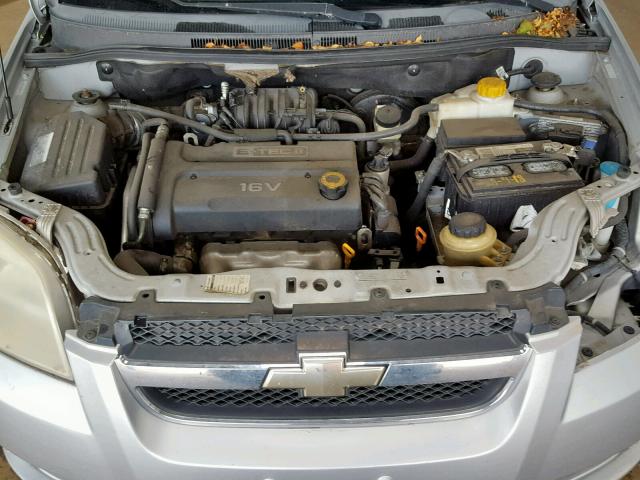 KL1TD56698B132790 - 2008 CHEVROLET AVEO BASE ვერცხლისფერი ფოტო 7