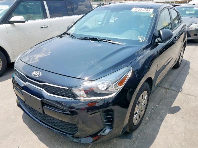 3KPA24AB3JE127632 - 2018 KIA RIO LX BLACK photo 2