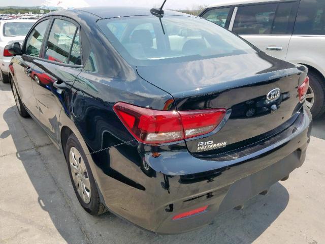 3KPA24AB3JE127632 - 2018 KIA RIO LX BLACK photo 3