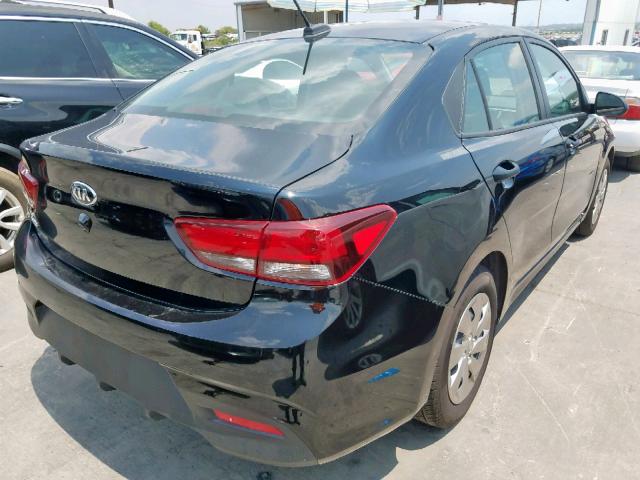 3KPA24AB3JE127632 - 2018 KIA RIO LX BLACK photo 4