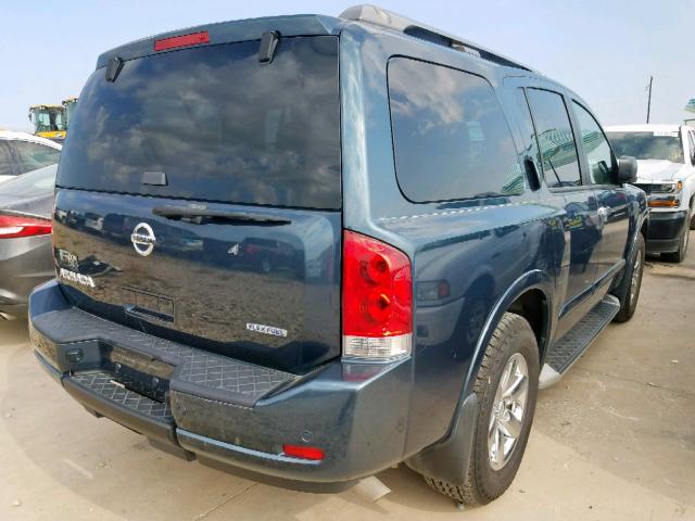 5N1BA0ND6DN614797 - 2013 NISSAN ARMADA SV BLUE photo 4