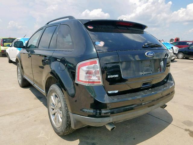 2FMDK3JC0ABB58257 - 2010 FORD EDGE SEL BLACK photo 3