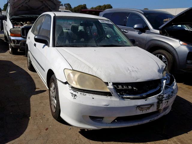 2HGES163X4H621496 - 2004 HONDA CIVIC DX V WHITE photo 1