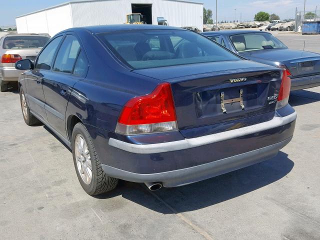 YV1RS58D632273212 - 2003 VOLVO S60 2.4T BLUE photo 3