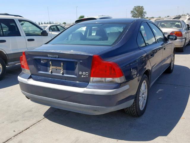 YV1RS58D632273212 - 2003 VOLVO S60 2.4T BLUE photo 4