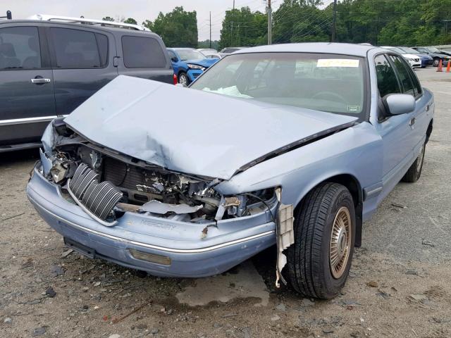 2MELM74W1VX741466 - 1997 MERCURY GRAND MARQ GRAY photo 2