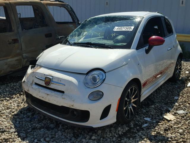 3C3CFFFH0DT737353 - 2013 FIAT 500 ABARTH WHITE photo 2