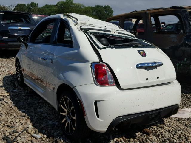 3C3CFFFH0DT737353 - 2013 FIAT 500 ABARTH WHITE photo 3