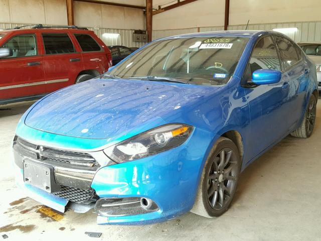 1C3CDFBB0GD680055 - 2016 DODGE DART SXT BLUE photo 2