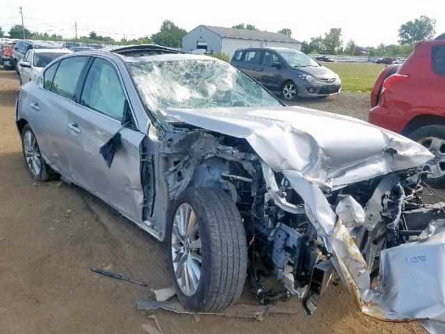 JN1EV7AR7JM442476 - 2018 INFINITI Q50 LUXE SILVER photo 1