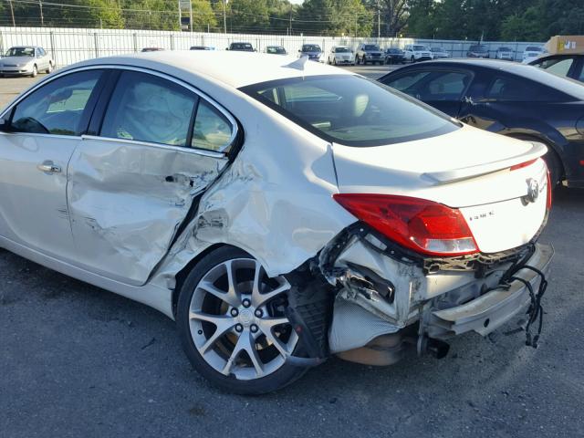 2G4GV5GV0D9220101 - 2013 BUICK REGAL GS WHITE photo 9