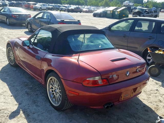 WBACN53451LJ55649 - 2001 BMW Z3 3.0 RED photo 3