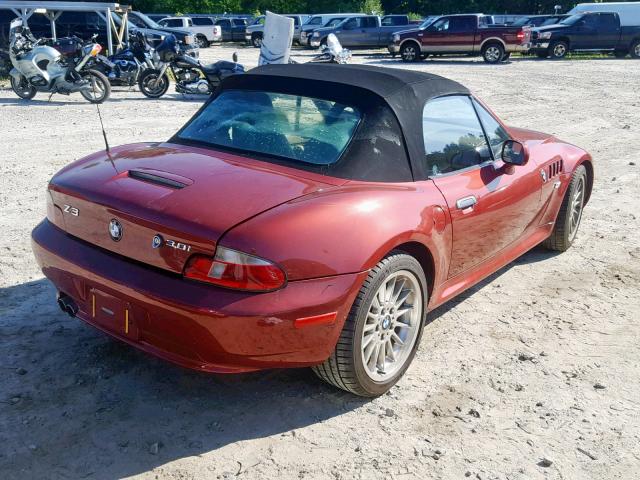 WBACN53451LJ55649 - 2001 BMW Z3 3.0 RED photo 4