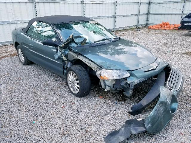 1C3EL55R22N248441 - 2002 CHRYSLER SEBRING LX GREEN photo 1