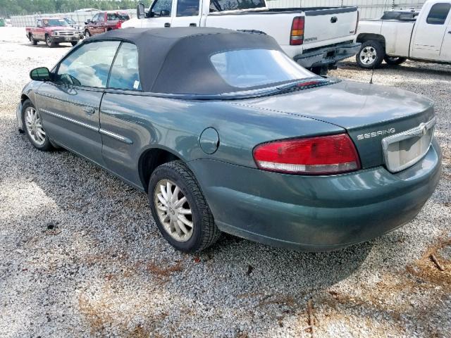 1C3EL55R22N248441 - 2002 CHRYSLER SEBRING LX GREEN photo 3