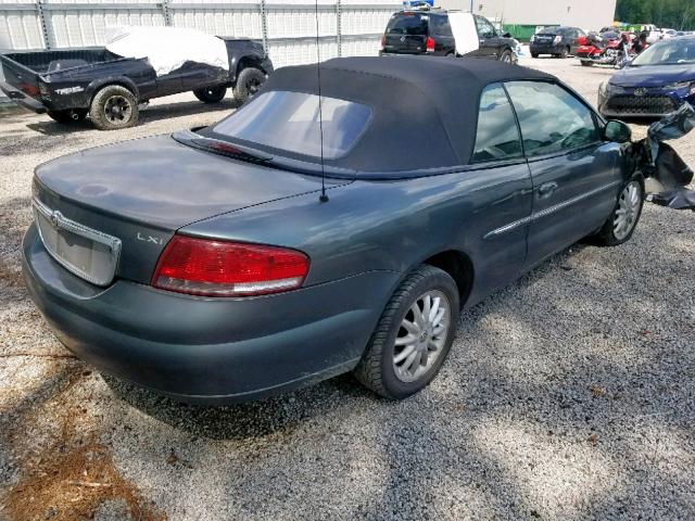 1C3EL55R22N248441 - 2002 CHRYSLER SEBRING LX GREEN photo 4