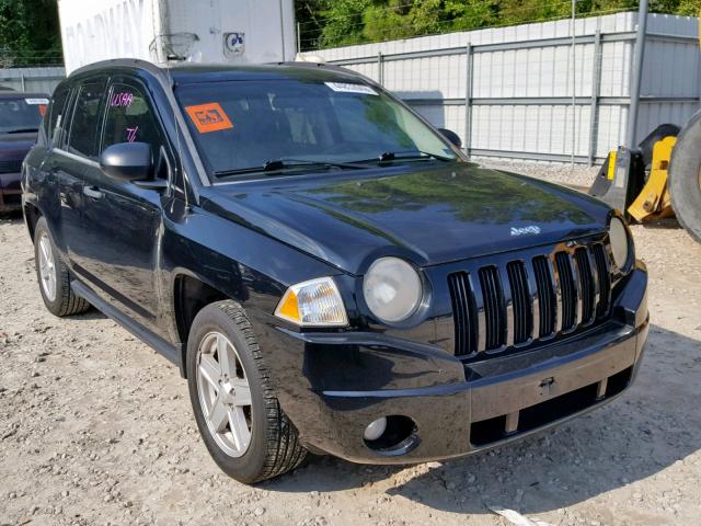 1J8FT47W97D185776 - 2007 JEEP COMPASS BLACK photo 1